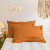Ruched Lace Duvet Cover Set (Mustard)