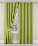 Plain Dyed Eyelet Curtains with linning(Green)