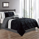 Luxury Pintuck with Printed Patch Duvet - The Linen House