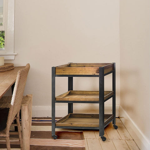 Decor Rolling Storage Cart with Shelves - The Linen House