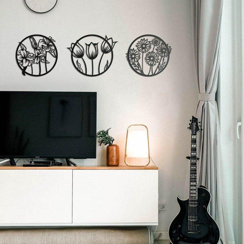Flora Metal Wall Decor (pack of 3) - The Linen House