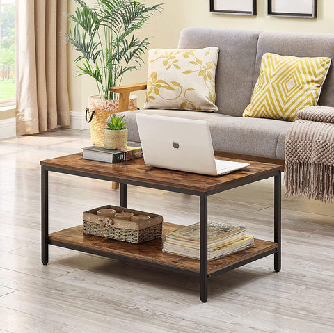 Coffee Table with Metallic Frame - The Linen House