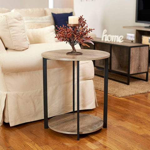 Carbon Loft Mullis Round Double Tier End Table - The Linen House