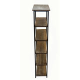 Iron Etagere Bookcase with Cabinet