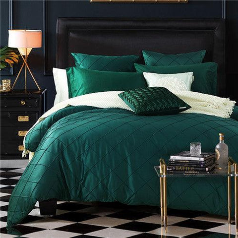 Green Bridal Bedding Set with filling - The Linen House