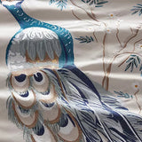 New Luxury Peacock Embroidered Duvet Set