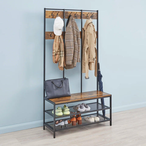 Montier Hall Tree with Bench and Shoe Storage - The Linen House