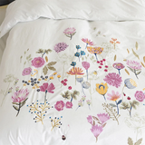 Korean Flowered Embroidery New Duvet Set