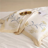 Luxury Feuilles Embroidery New Duvet Set