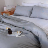 Star Embroidered Duvet Cover Set