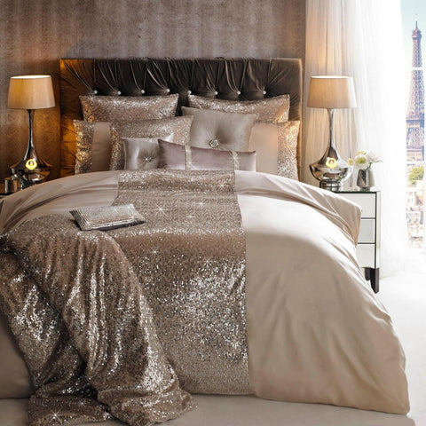 Opulence Beige Bridal Bedding Set with filling - The Linen House