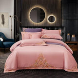 Pink Luxury Embroidered Duvet Set