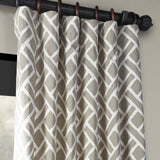 New Printed Storm Grey Geometric Pattern Curtain