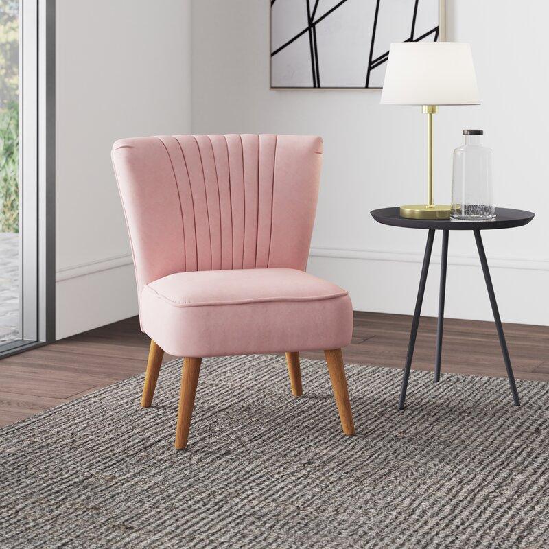 Rose pink store velvet chair