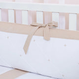 White & Beige Baby Cot Set