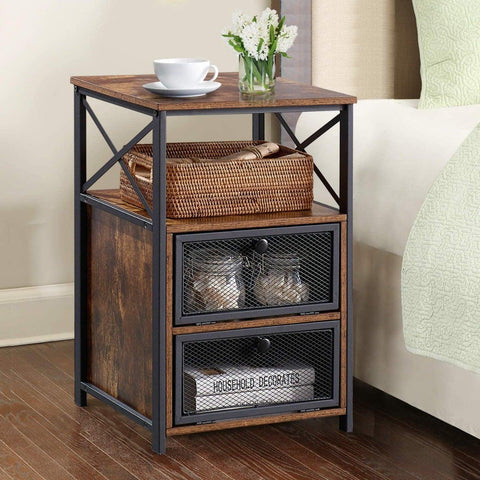End Side Table with Storage Space - The Linen House