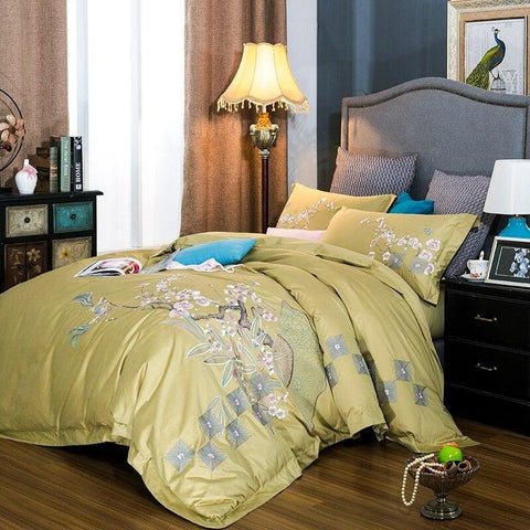 New Luxury Oriental Embroidery Duvet Set - The Linen House