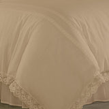 Luxury Soft Duvet Set With Lace (Beige)