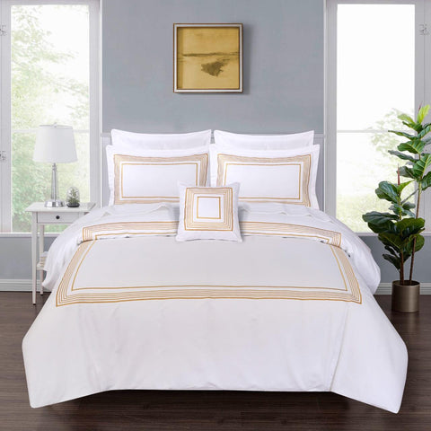 Luxury Baratta Duvet Golden - The Linen House