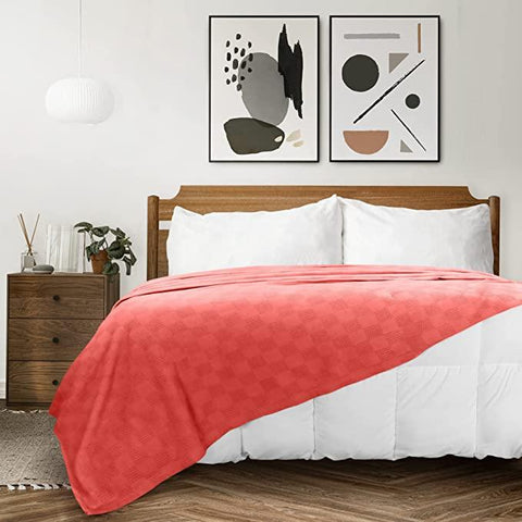 Premium Bedding Cotton Blanket (Orange) - The Linen House