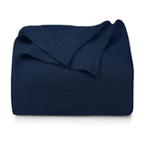 Premium Bedding Cotton Blanket (Navy)