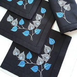 Physalis Embroidered Napkin & Mats