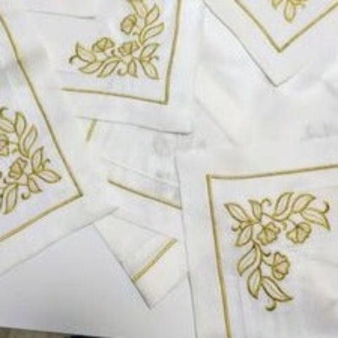 Corner Embroidery Napkin & Mat - The Linen House