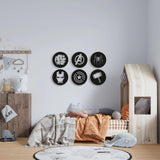 Avengers Metal Wall Art Set of 6, Geometric Nursery Wall Decor, 3D Metal Superhero Wall Hanging - The Linen House