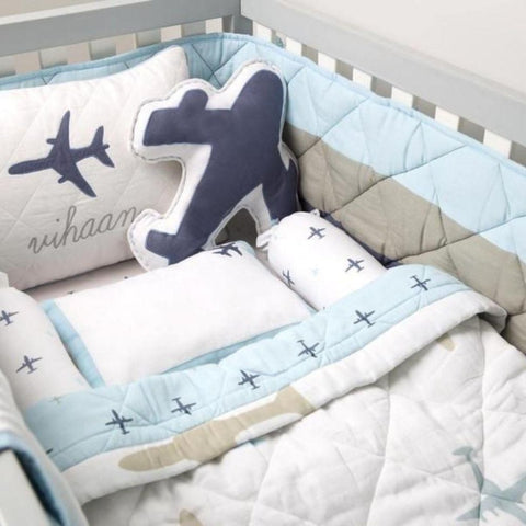 Baby Cot Set( Aeroplane Style) - The Linen House