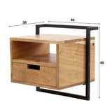 Bedside table with 1 open compartment Side Table - The Linen House