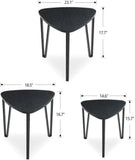 Black Nesting - Tables Living Room Coffee Table Sets of 3 - The Linen House