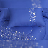 Blue Cristina Embroidered Comforter Embroidered Comforter The Linen House 