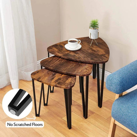 Brown Nesting - Tables Living Room Coffee Table Sets of 3 - The Linen House