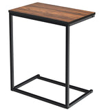 Industrial Styled C Shaped Side End Table - The Linen House