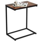 Industrial Styled C Shaped Side End Table - The Linen House