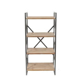 Carncoagh 54.3'' H x 24'' W Iron Etagere Bookcase MDF sheet shelves - The Linen House