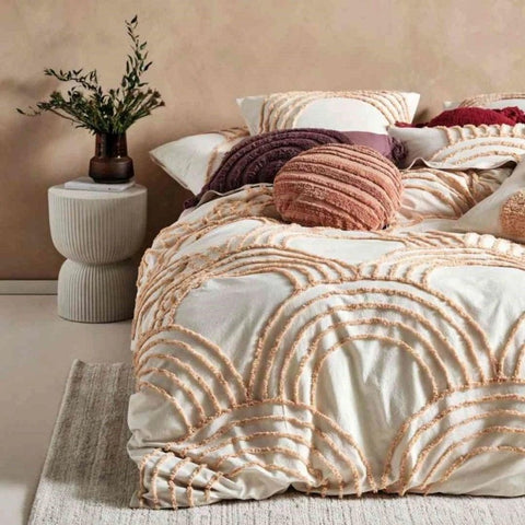 Circular Tufted Duvet Cover Set - The Linen House