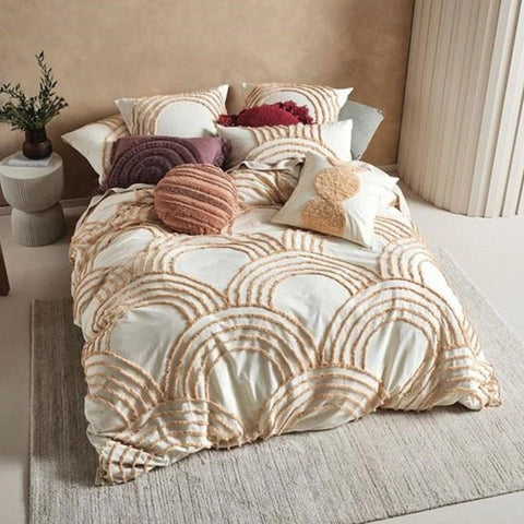 Circular Tufted Duvet Cover Set - The Linen House