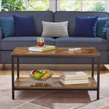 Coffee Table with Metallic Frame - The Linen House