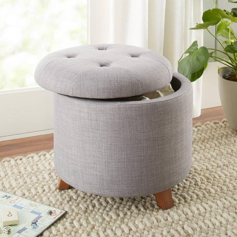 Colette Tufted Storage Ottoman - The Linen House