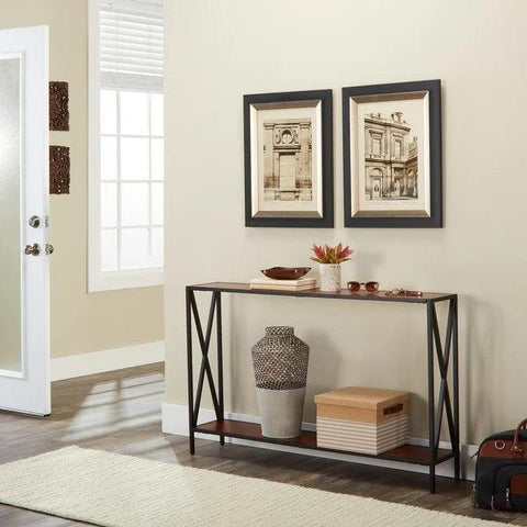 Cross Design Console Table - The Linen House