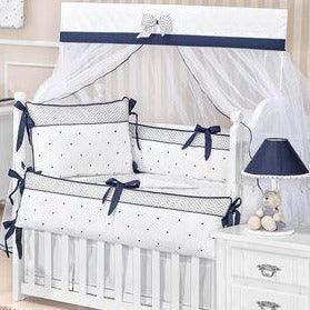 Baby Cot Set( Polka Dots) - The Linen House