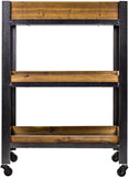 Decor Rolling Storage Cart with Shelves - The Linen House