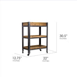 Decor Rolling Storage Cart with Shelves - The Linen House