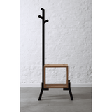 Design Coat Rack Wooden Boxed Pedestal Hanger - The Linen House