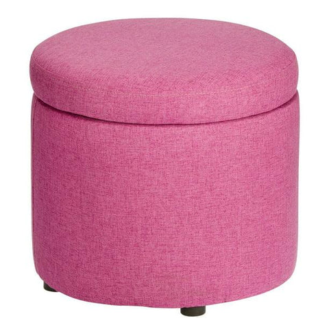 Design Modern Small Round Footstool Storage Ottoman Furniture Seat - The Linen House
