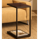 Ellie Contemporary Dark Brown Snack Side Table - The Linen House