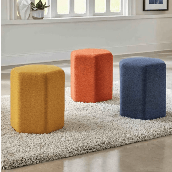 Hexagon deals ottoman stool