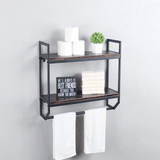 2-Tier Metal Industrial 23.6" Bathroom Shelves - The Linen House