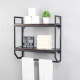 2-Tier Metal Industrial 23.6" Bathroom Shelves - The Linen House